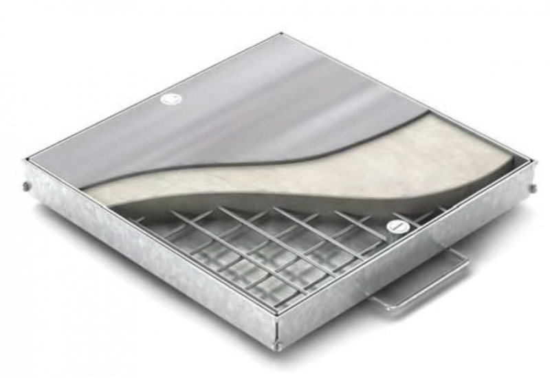 RONN DECK zadlažďovací poklop 1000x1000 mm, výška 120, ocelový, žárově pozinkova