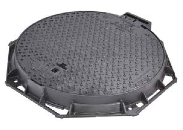 RDM 40 H 600PZ Liatinový poklop ∅600mm, D400 intenz.doprava, rám ∅850mm, výška 1