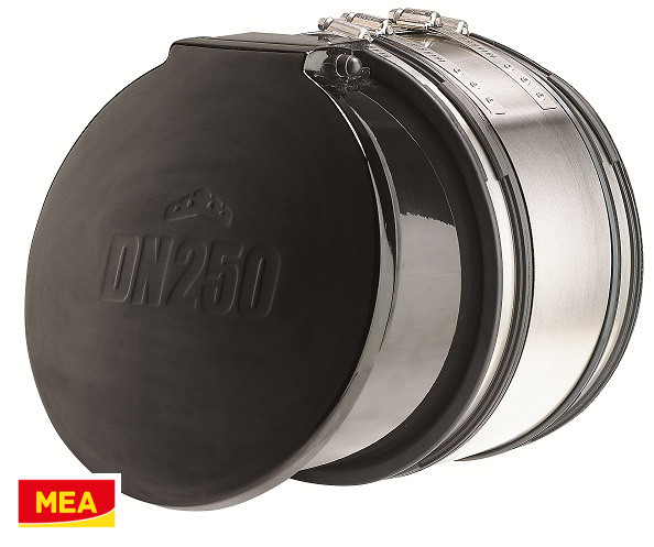 Koncová klapka DN200 pre hladké potrubie (PVC, sklolaminát, liatina); pružná spo
